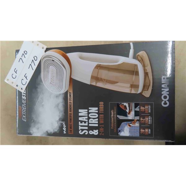 New in Box Conair Steam + Iron, 2 in 1 with Turbo