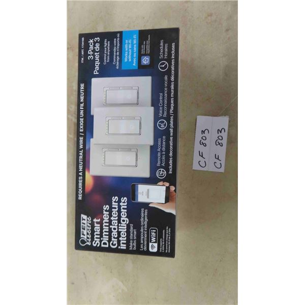 New in Box FEIT 3- Pack Smart Dimmers