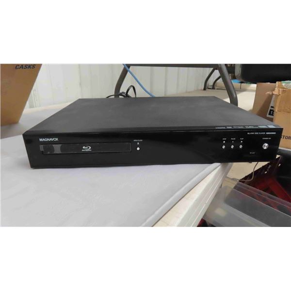 Magna Vox Blue Ray Player + 60 DVDs ; Matrix, Deep Impact, Shallow Hall, plus more