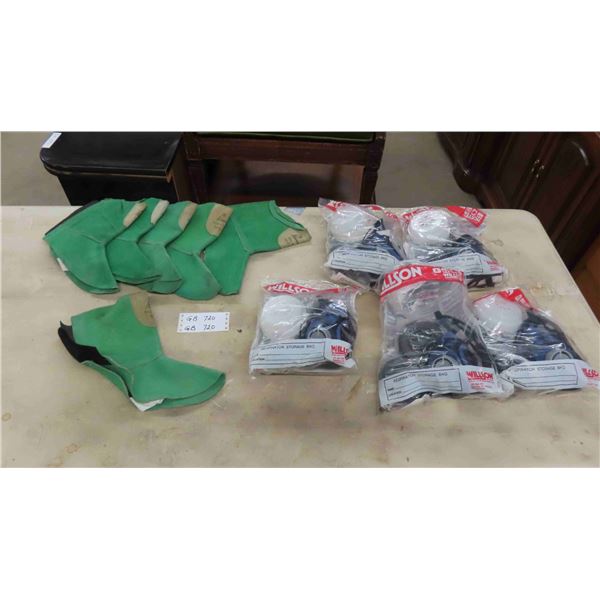 5 New Respirators + 6 Suede Boot Covers