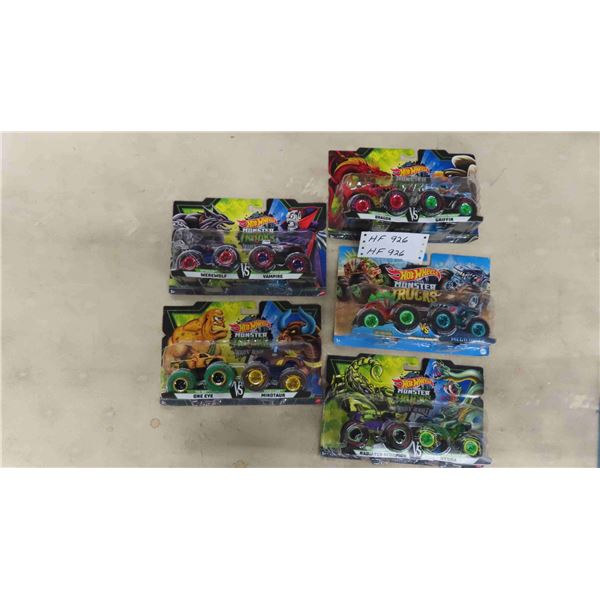 5 Hot Wheels New in Package Monster Trucks