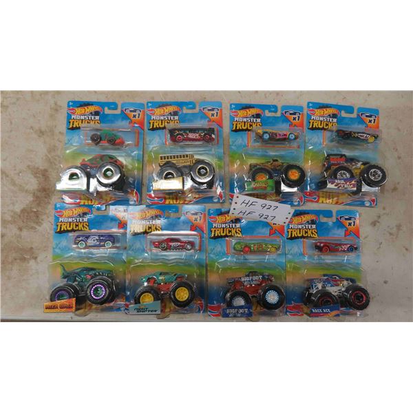 New in Package 8 Hot Wheels Monster Truck with Bonus Vehicle