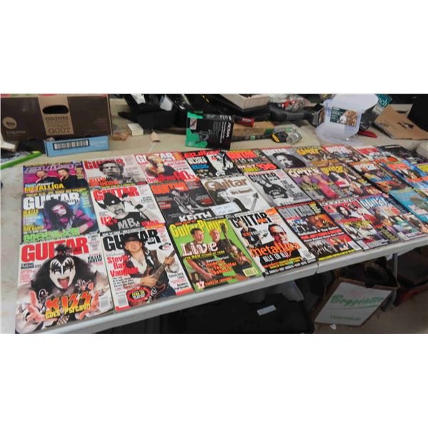 30 Guitar Magazines, 3 Electric Bass Music Books, plus more