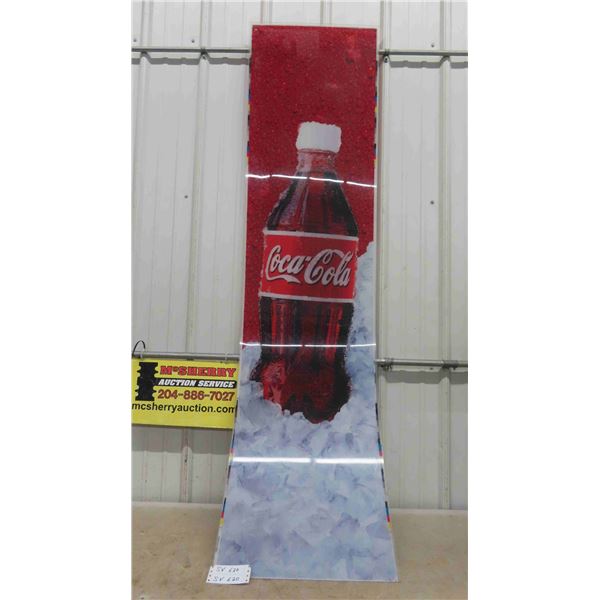 Coca-Cola Plexiglass Sign 19" x 75" 