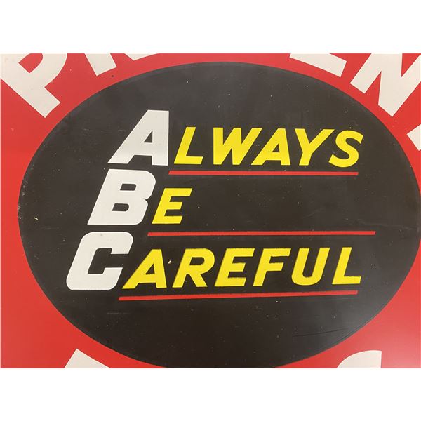 Prevent Fires Imperial Tobacco Company Metal Sign 17'' x 15''