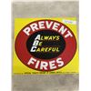 Image 4 : Prevent Fires Imperial Tobacco Company Metal Sign 17'' x 15''