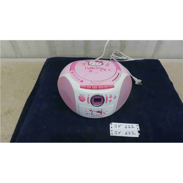 Hello Kitty CD/Cassette Player + AM/FM Radio