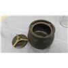 Image 5 : Empress Jam Tin, Pottery Ashtray (3), Martini Shakers, Troch Bismuthi Jar with Lid