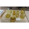 Image 1 : 21 Pieces Amber Depression Glass