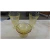 Image 5 : 21 Pieces Amber Depression Glass