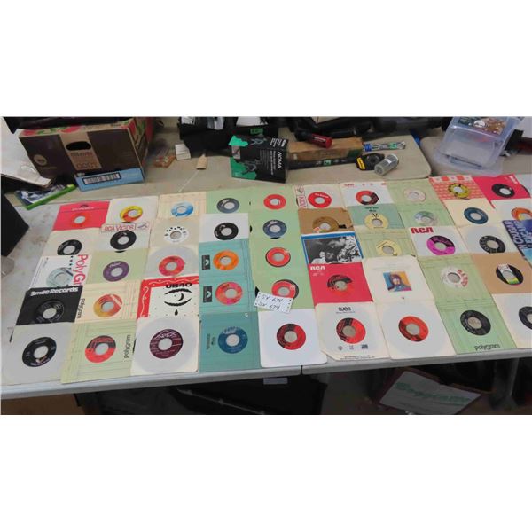 90++ 45 RPM Records ; Donna Fargo, Charlie Pride, Carpenters, plus more 