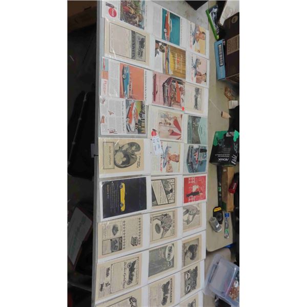 51 Vintage Advertising  Pages ; Automobiles, Typewriters, Clothing, plus more