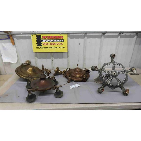 4 Antique Hanging Chandeliers