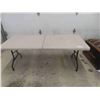 Image 1 : Poly Table with Folding Legs 29" x 29" x 71" 