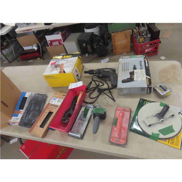 Drywall Supplies, B+D Power Drywall Gun, Hand Sander, Radial Sander, Drywall Axe,