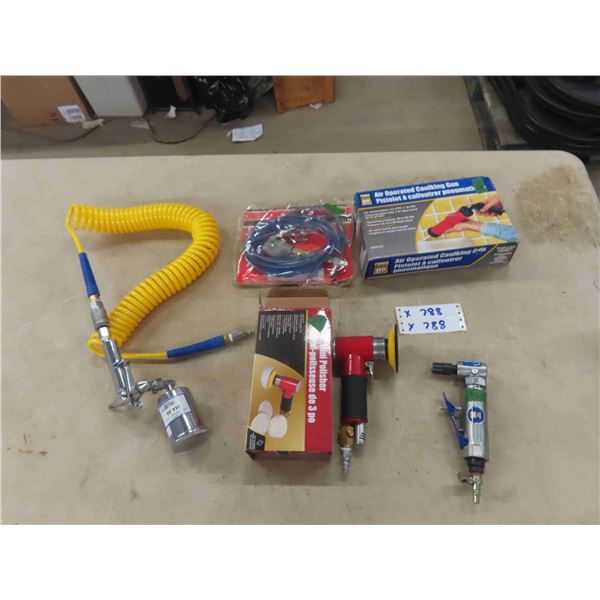 New Air Tools ; Caulking Gun, Polisher, Spray Gun, Blower, 1/4" Impact