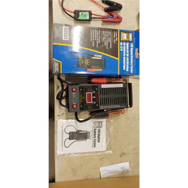 Electrical items, 12v Battery tester, trickle charger, Plus