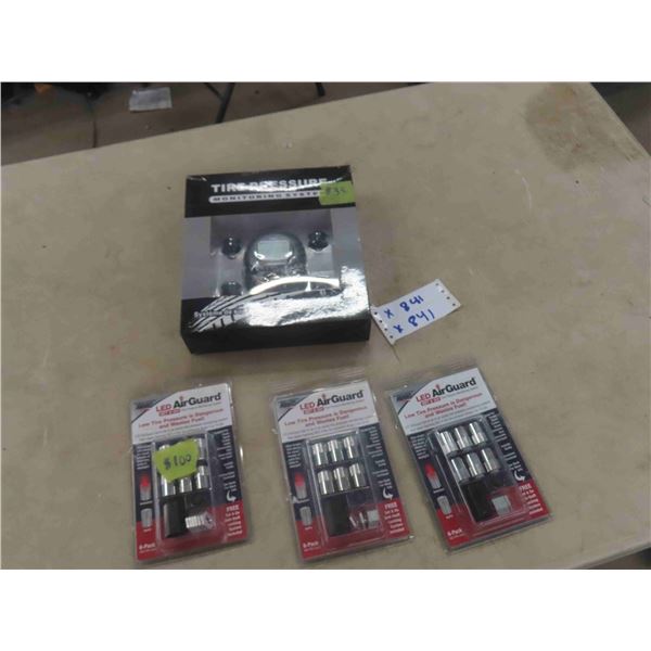 4 Sets of LED Air Guard Low Tire Pressure Monitors