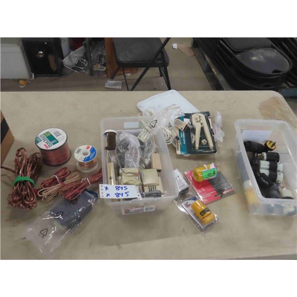 Electrical Plugs, Speaker Wire, Telephone Cable + Jacks, plus more