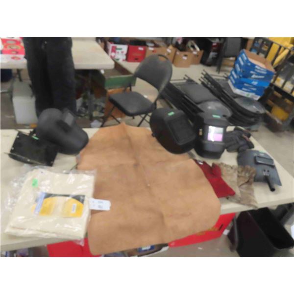 Welding Helmet, Gloves, Apron, 4 x 6 Blanket, Tank Holder 