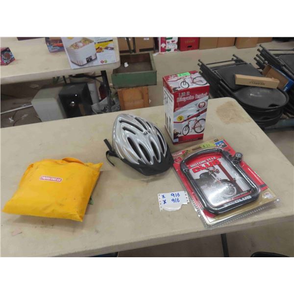 Lift It Bicycle Hoist, Motorcycle Club, Thunder Wear Rain Gear, Bicycle Helmet