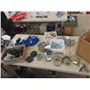 Image 1 : Various Hardware ;  Pulleys, Bolts, Pipe Clamps, Screws, Blue Bag of Nails
