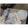 Image 2 : Quantity of Picnic Dishes, Plastic Cups, Inflatable Serving Bar, Tub with Lid