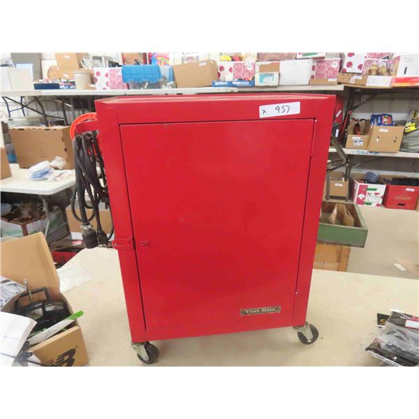 Rolling Tool Cabinet - Metal 11" x 19.5" x 27.5" 