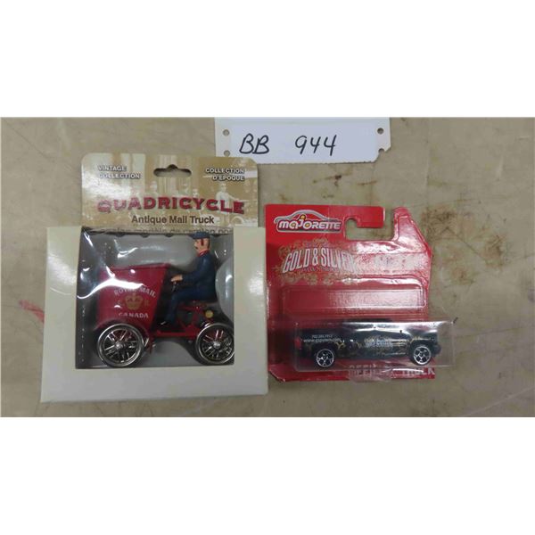 Quadricycle Antique Mail Truck Vintage Collection, Gold and Silver Pawn Shop Metal 