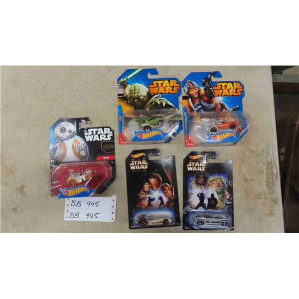 5 Star Wars Hot Wheel Cars