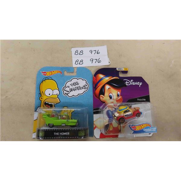 2 Hot Wheels: Disney Pinocchio, Homer Simpson