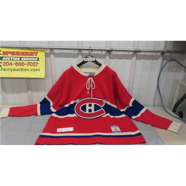 Vintage Montreal Canadian CCM Red Hockey Jersey Size XL 