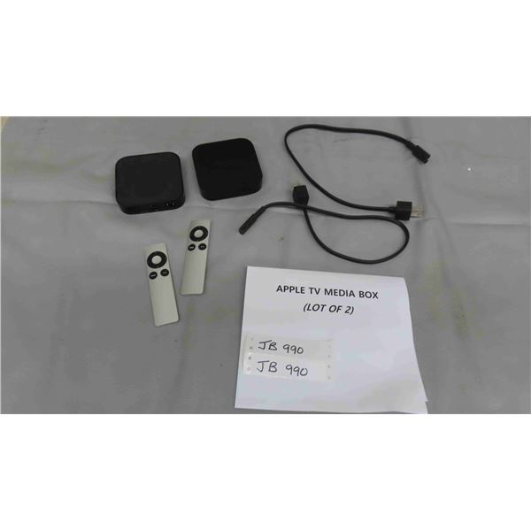 2 Apple TV Media Boxes