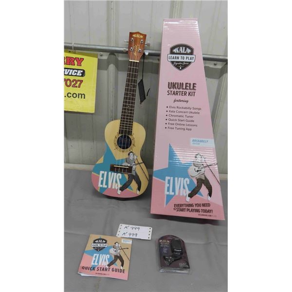 New in Box Ukelele Starter Kit Rockabilly Edition with Clip On Tuner 