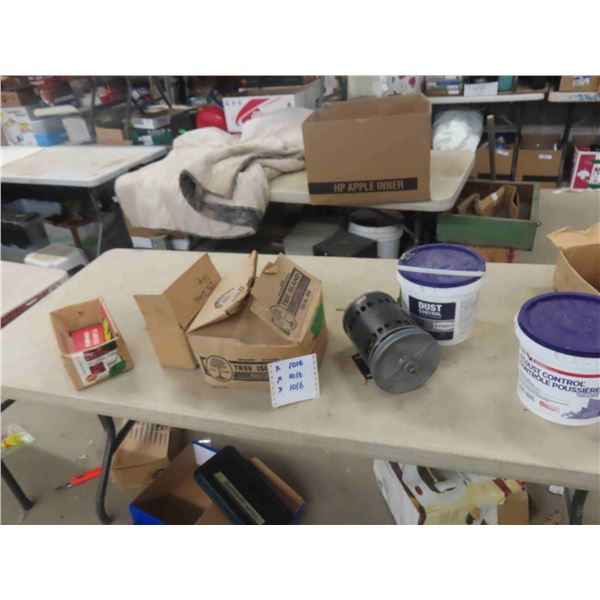 Case of 1 1/4'' Roofing Nails, 1 1/2'' Air Nails , 1/2HP Electric Motor, 2 Drywall 