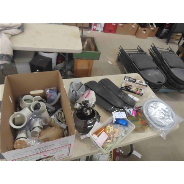 Ceiling Fan/Light, Door Hardware, PVC Fittings, Plus