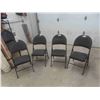 Image 1 : 4 Folding Chairs with Soft Upholstered Seat