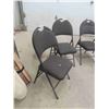 Image 3 : 4 Folding Chairs with Soft Upholstered Seat