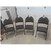 Image 1 : 4 Folding Chairs with Soft Upholstered Seat
