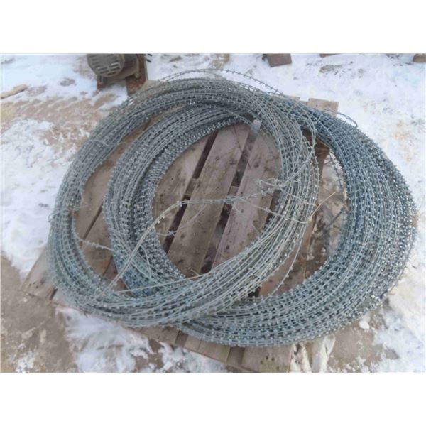 Pallet Lot of Razor Wire