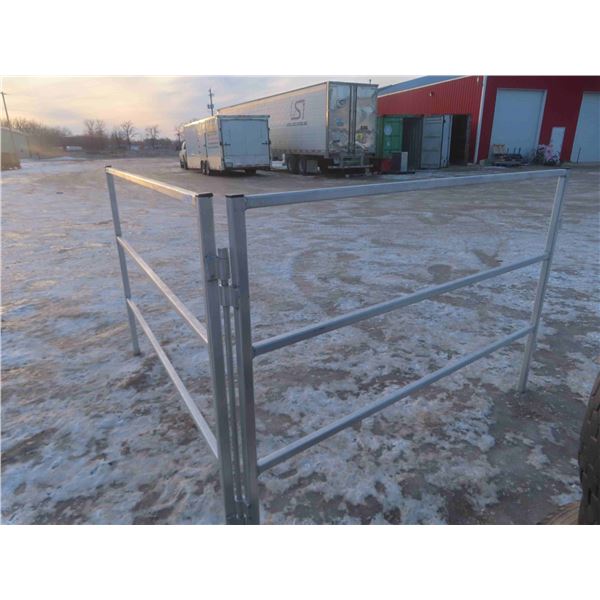 2 Aluminum? Fence Posts on Pin and Hinge