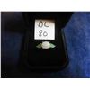 Image 1 : New Gorgeous opal 9mm x 7mm + Emerald on Sterling Silver Ring Sz 8