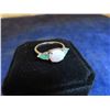 Image 2 : New Gorgeous opal 9mm x 7mm + Emerald on Sterling Silver Ring Sz 8