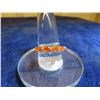 Image 3 : New Orange Opal Ladies Ring 5mmx3mm on Sterling Silver Sz 8 from Mexico