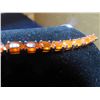 Image 4 : New Orange Opal 6mmx4mm on Sterling Silver Bracelet from Mexico
