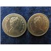 Image 8 : (8) 50 cent Pieces Canadian - 1973 to 1986 & (9) Mountie Quarters - 1973