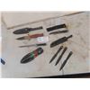 Image 1 : 6 Knives + Sheaths ; Throw Knives, Straight Blades