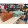 Image 1 : 2 Wooden Carpentry Boxes ; 10"x 17" x 31" & 10" x 10" x 24"