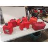 Image 1 : 7 Gas Cans with Extra Caps, Spouts