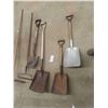 Image 2 : 2 Rakes, Spade, 2 Steel Shovels, 1 Aluminum Shovel